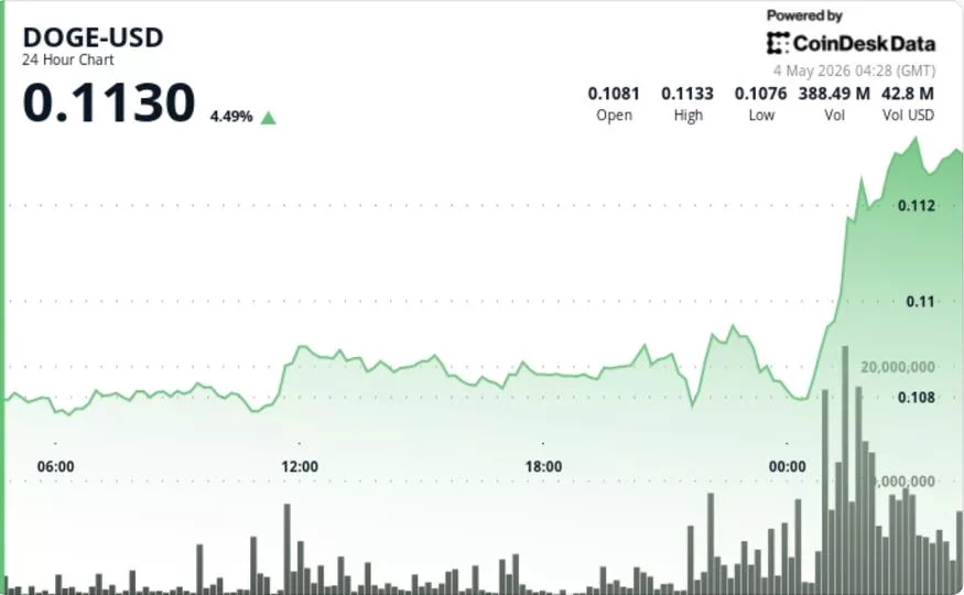 Dogecoin обгоняет Bitcoin: рост на 4% на фоне общего роста рынка