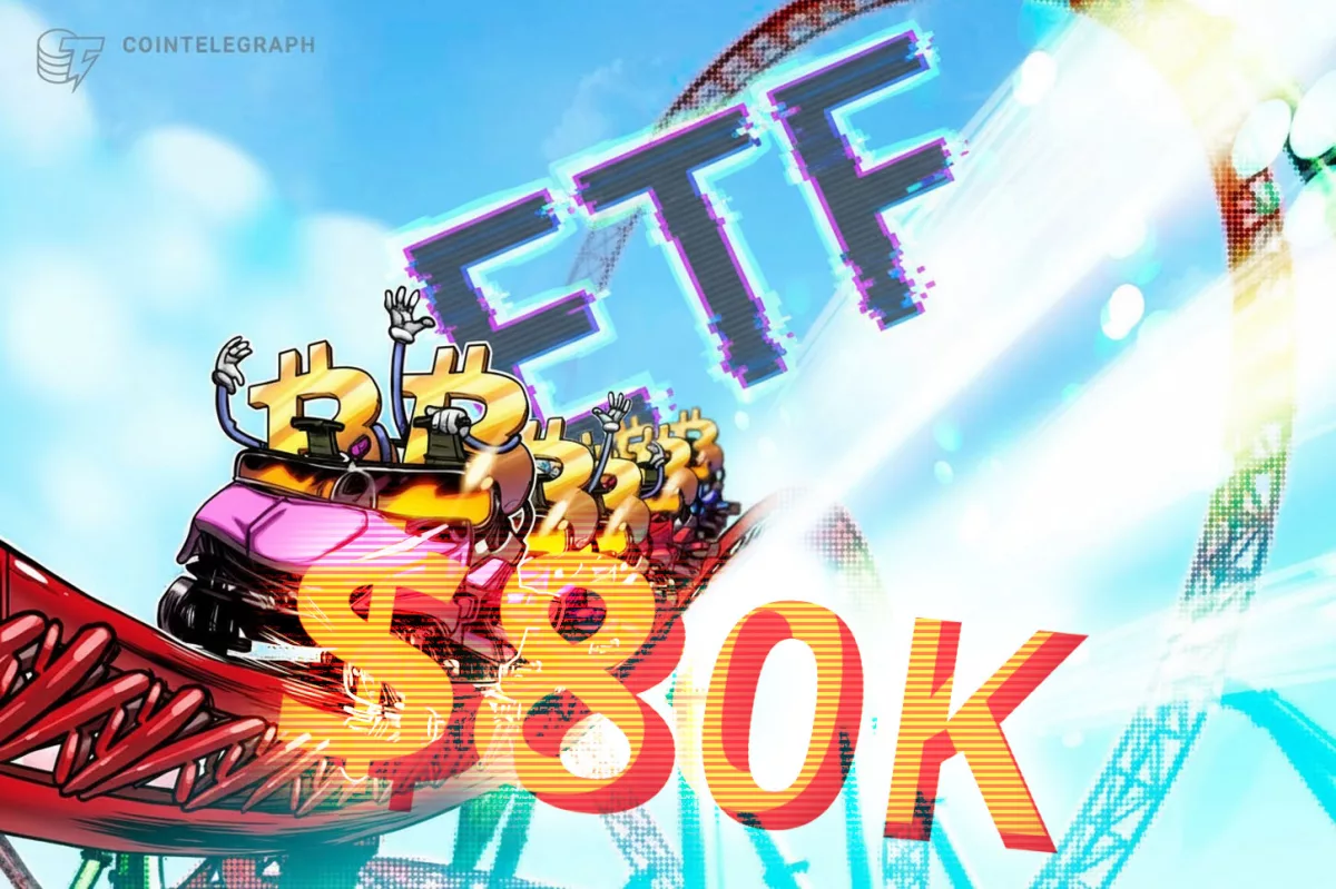 Биткоин опустился ниже $80 тыс., но приток в BTC-ETF достиг максимума за 4 месяца